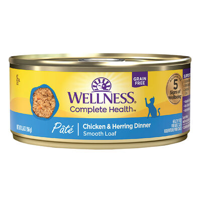 Wellness, Canned Cat Food, Complete Health, Chicken & Herring - Wet Cat Food
