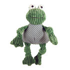 Huggle Hounds, Corduroy Sock Knottie Frog - Green/White - Small image number null