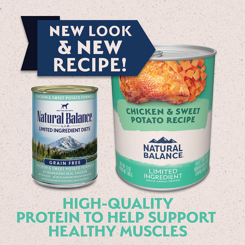 Natural Balance, Adult LID Chicken & Sweet Potato - 369 g - Wet Dog Food image number null