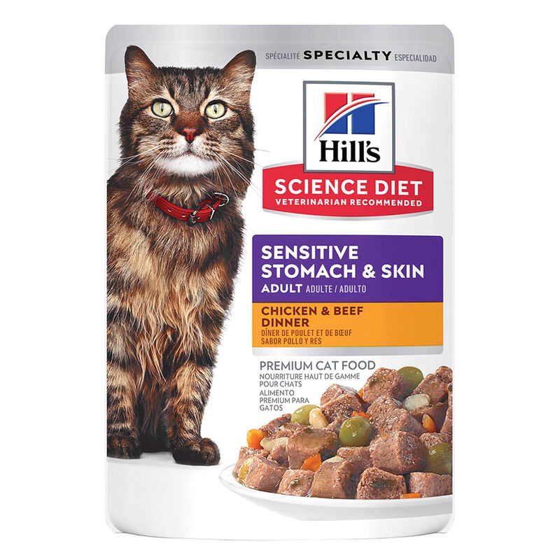 Science Diet, Sensitive Skin & Stomach Chicken & Beef - 80 g - Wet Cat Food image number null