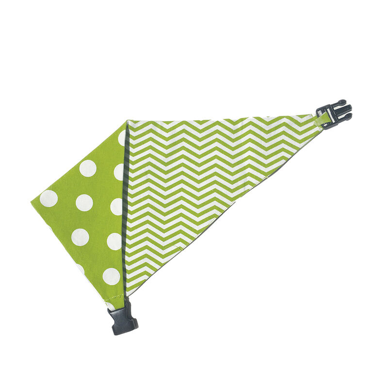Uptown Pups, Bandana Reversible - Green & White image number null