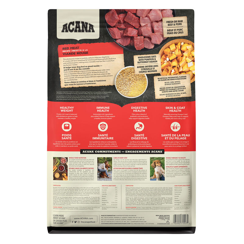 Acana, Adult - Healthy Grains - Red Meat - Dry Dog Food image number null