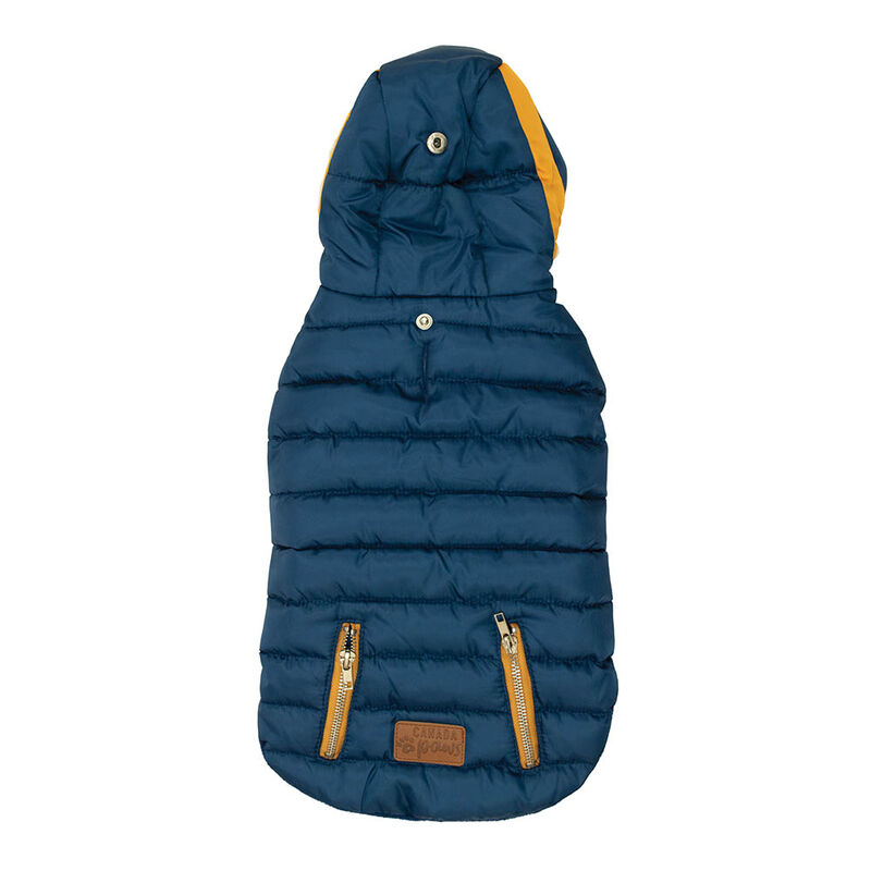 Canada Paws, Hooded Nylon Coat - Navy - Dog Coat image number null