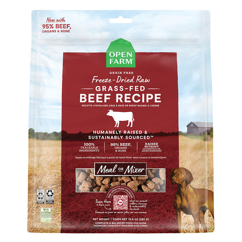 Open Farm, Freeze Dried Raw Morsels - Grass-Fed Beef - Freeze Dried Dog Food image number null