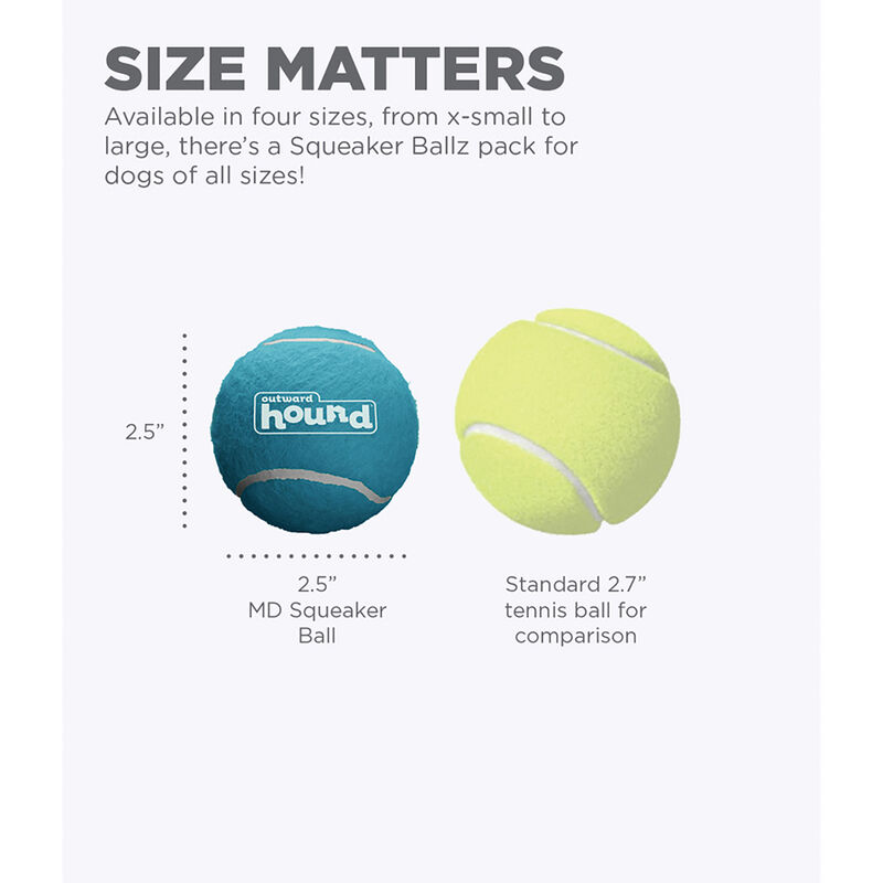 Outward Hound, Squeaker Ballz - 6 pk - Medium image number null