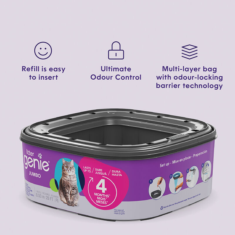 Litter Genie, Jumbo Refill, 28ft (Up to 4 Months) image number null