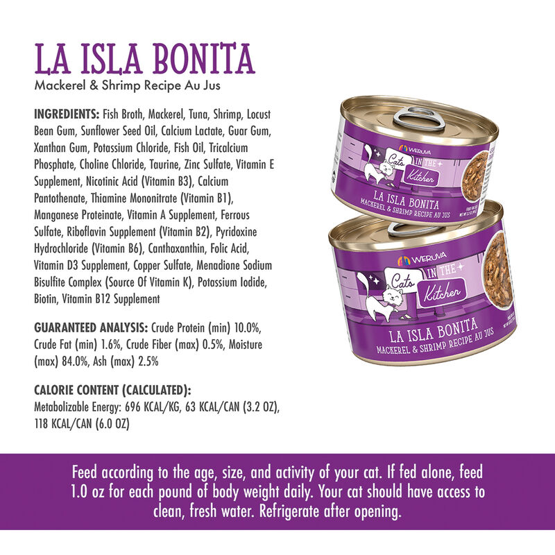 Weruva, Can Feline  - La Isla Bonita-Mack&Shrimp-170g - Minced - Wet Cat Food image number null