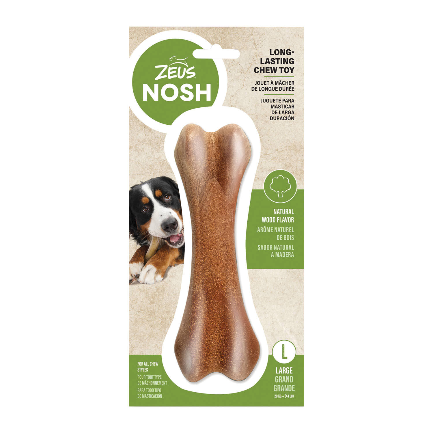 Zeus, Nylon & Wood Chew Bone - Large - Ren's Pets