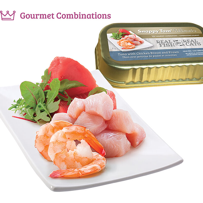 Snappy Tom, Ultimates - Tuna w/ Ckn Breast & Prawn in Broth - 85g image number null
