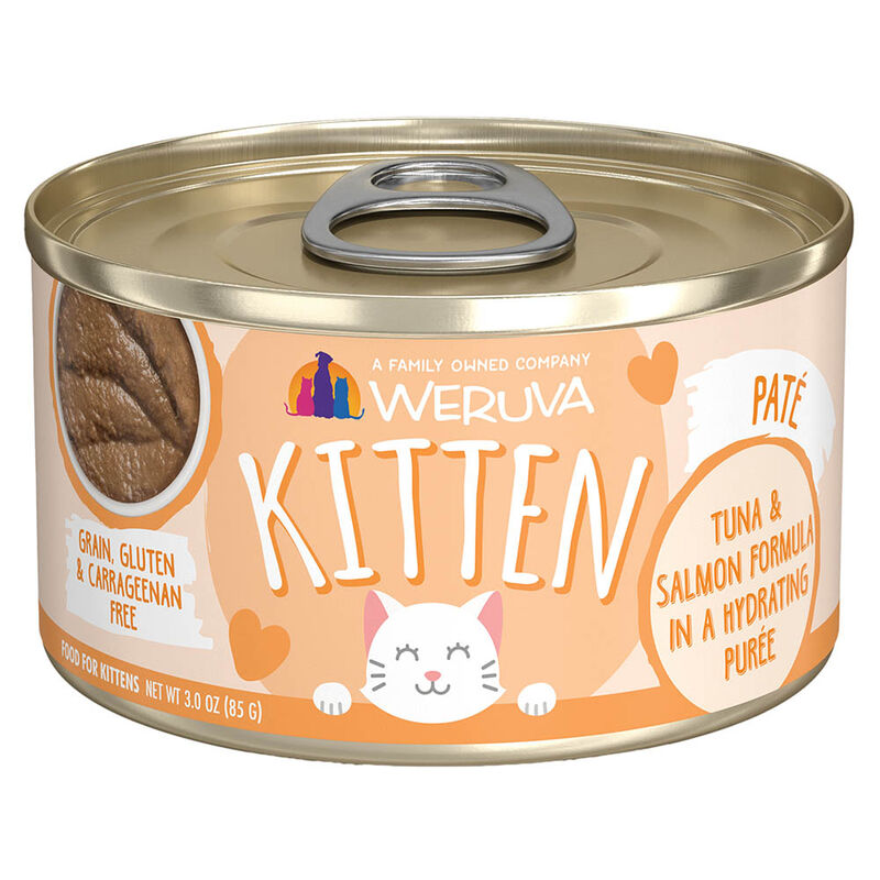 Weruva, Can, Kitten, Tuna & Salmon in Hydrating Puree - 85 g - Pate  - Wet Cat Food image number null