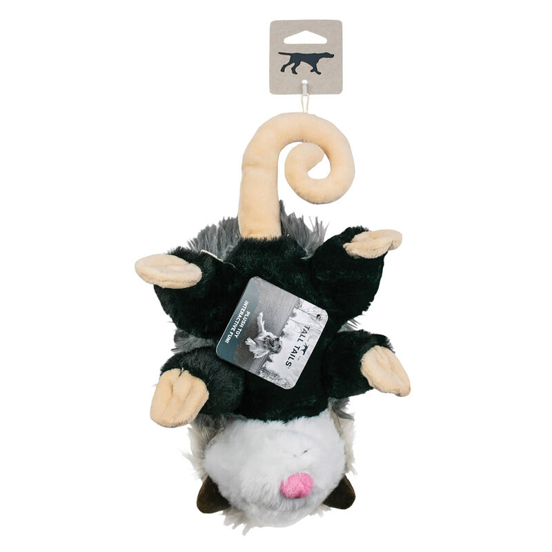 Tall Tails, Plush Possum w Squeaker & Rope Toy - 12" image number null