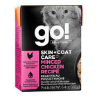 GO! SOLUTIONS, SKIN + COAT CARE Minced Chicken Recipe for cats image number null