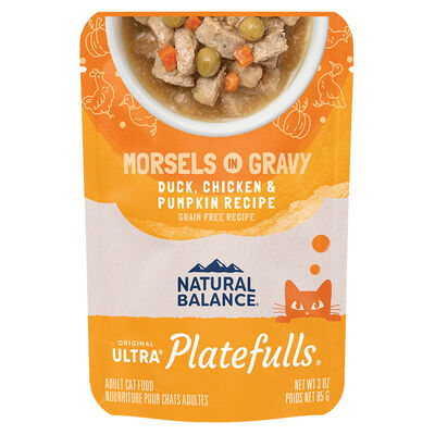 Natural Balance, Feline Adult Platefulls - Duck, Chicken & Pumpkin - 85 g - Wet Cat Food