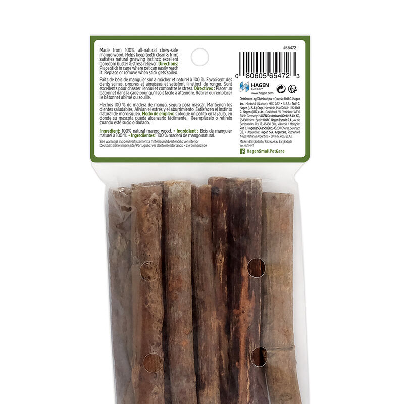 Living World Green, Small Animal Chews, Mango Sticks image number null