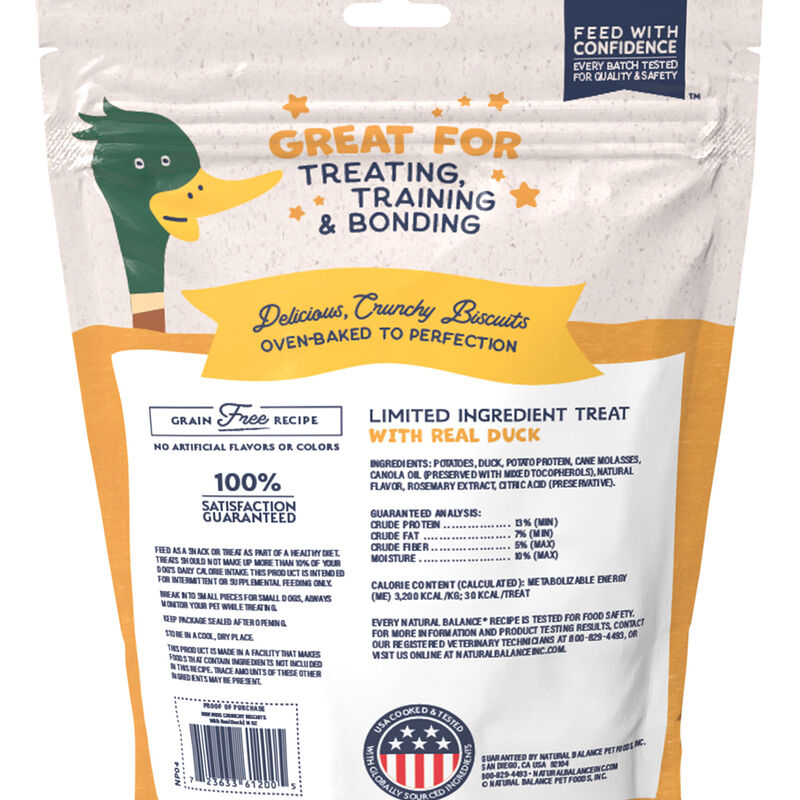 Natural Balance, Limited Ingredient Dog Treats Small Breed, Potato & Duck - Dog Biscuit image number null