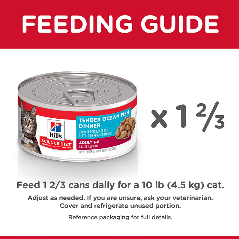 Science Diet, Can, Feline Adult - Ocean Fish - 156 g - Wet Cat Food image number null