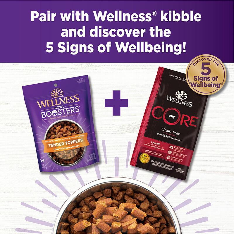 Wellness, Bowl Boosters - Tender Toppers Turkey & Chicken Recipe - 227 g - Freeze Dried Dog Food image number null