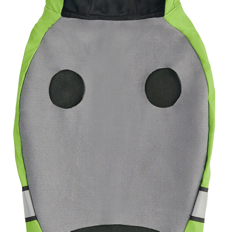 Reflective Hooded Raincoat - Green/Grey image number null