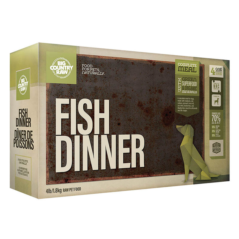 Big Country Raw, Fish Dinner - 4 lb - Frozen Dog Food image number null