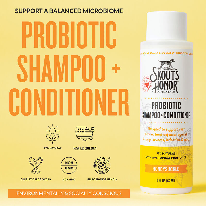 Skouts Honor, Probiotic ShampooPlusConditioner-Honeysuckle-16 oz image number null