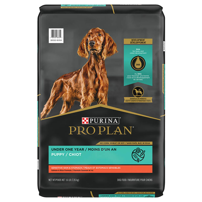 Purina Pro Plan Sensitive Skin & Stomach Puppy  with Probiotics, Salmon & Rice, Dry Dog Food Formula image number null