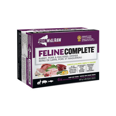 Iron Will Raw, Feline Complete, Rabbit,Pork and Mackerel Dinner - 1.36kg