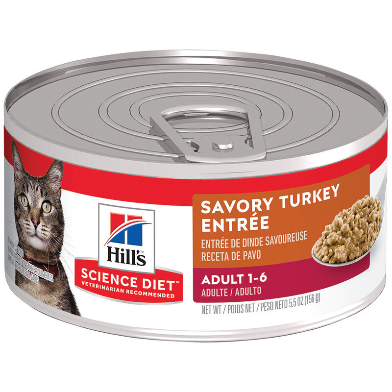 Science Diet, Adult Savory Turkey Canned Cat Food, 156 g - Wet Cat Food image number null