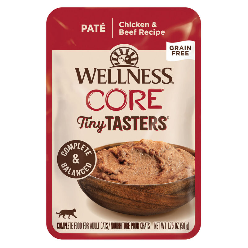 Wellness, Pouch, Feline Adult - Core Tiny Tasters - Chicken & Beef - 50 g - Wet Cat Food image number null