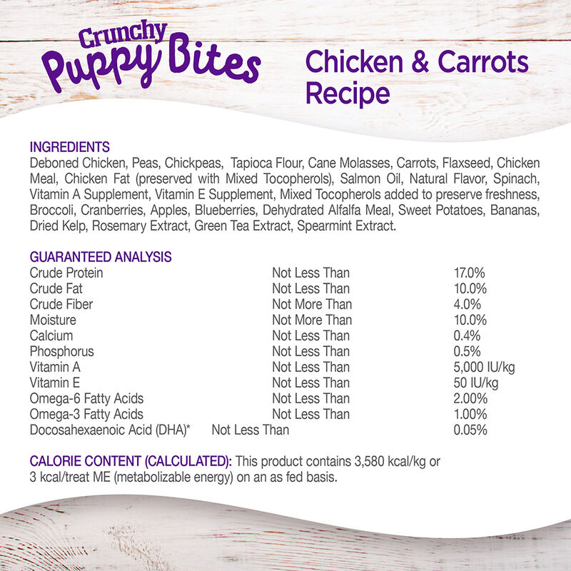 Wellness, Just for Puppy, Chkn&Carrots Crunchy Treats - 6 oz - Dog Treat image number null