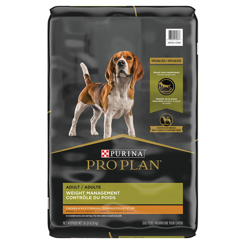 Purina Pro Plan Weight Management Adult, Chicken & Rice Dry Dog Food 8.16kg image number null