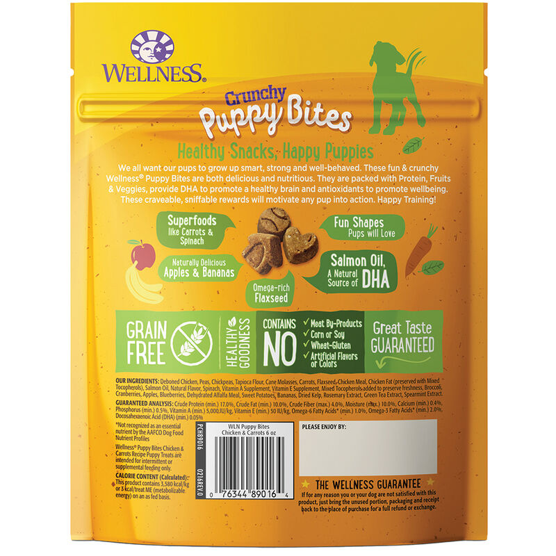 Wellness, Just for Puppy, Chkn&Carrots Crunchy Treats - 6 oz - Dog Treat image number null