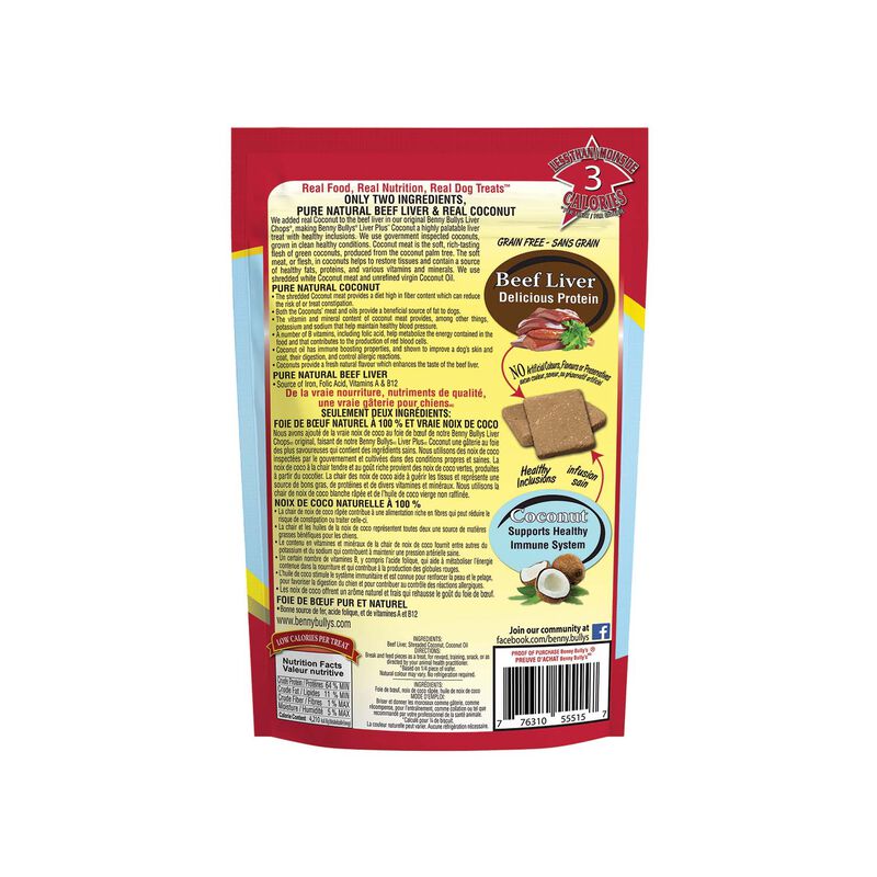 Benny Bully's, Liver Plus Coconut - 58 g - Dog Treat image number null