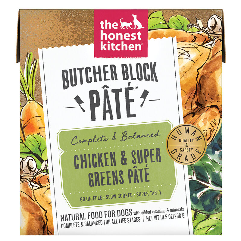 The Honest Kitchen, Butcher Block Pate, Chicken & Greens - Wet Dog Food image number null