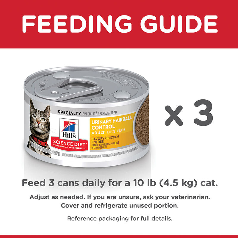 Science Diet, Adult Urinary & Hairball Control Savory Chicken Canned Cat Food - Wet Cat Food image number null