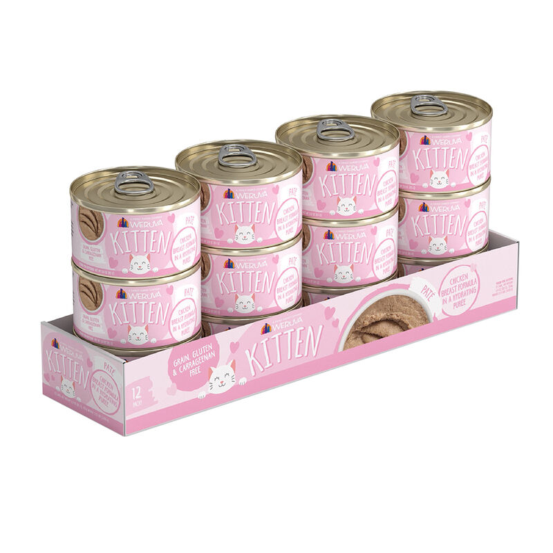 Weruva, Can, Kitten, Chicken Breast in Hydrating Puree - 85 g - Pate  - Wet Cat Food image number null