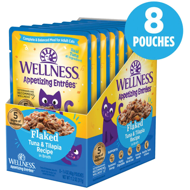 Wellness, Appetizing Entr&eacute;e - Flaked Tuna & Tilapia in Broth - Wet Cat Food image number null