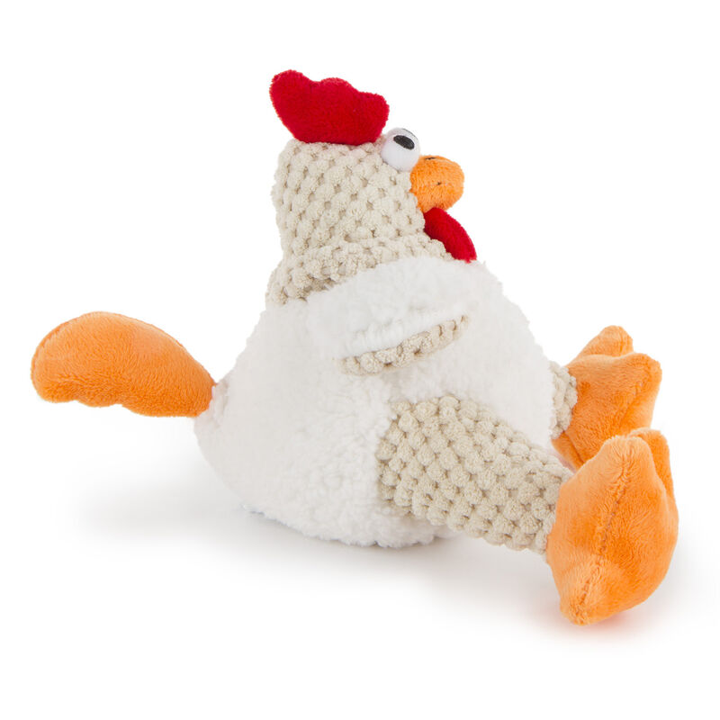 goDog Checkers Fat White Rooster - Dog Toy image number null