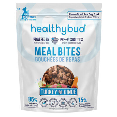 Healthybud, Freeze-Dried Turkey Meal Bites 397g - Freeze Dried Dog Food