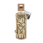 Tall Tails, Leather & Wool - Love My Dog Log - Tan - 9" - Toss Dog Toy image number null