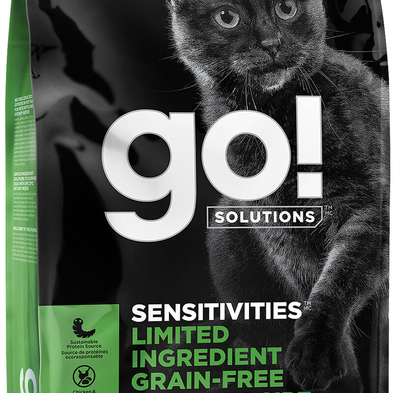 GO! SOLUTIONS, Feline Adult - LI Sensitivites GF Insect Recipe - Dry Cat Food image number null