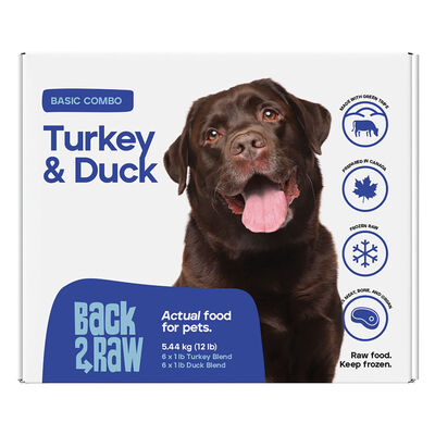 Back2Raw, Basics, Patty - Turkey Blend/Duck Blend - 5.44 kg(12x0.45kg)