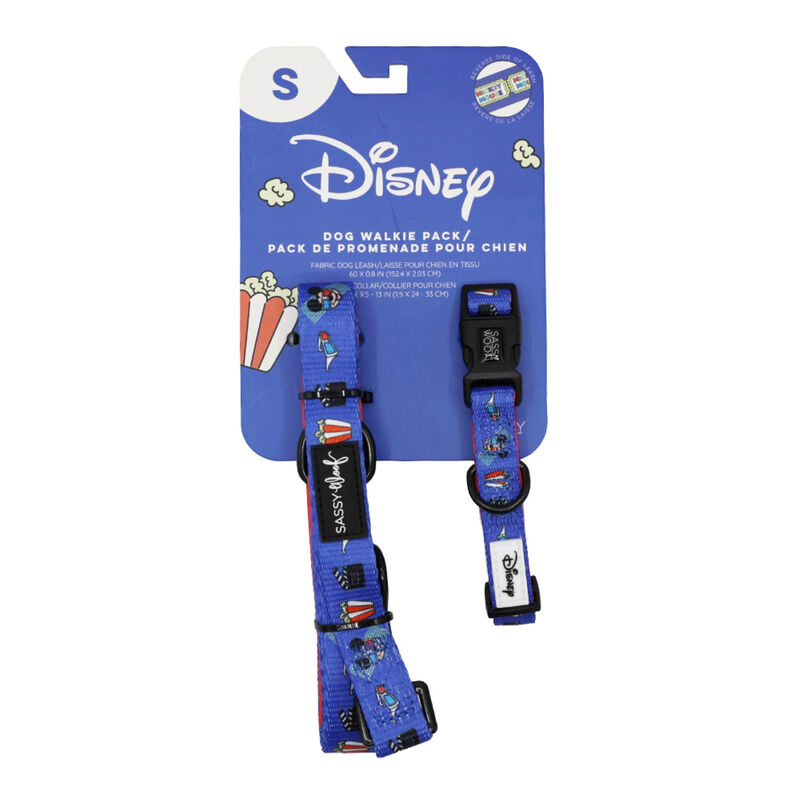 Sassy Woof, Mickey Cinema Collar and Leash Set for Dogs image number null