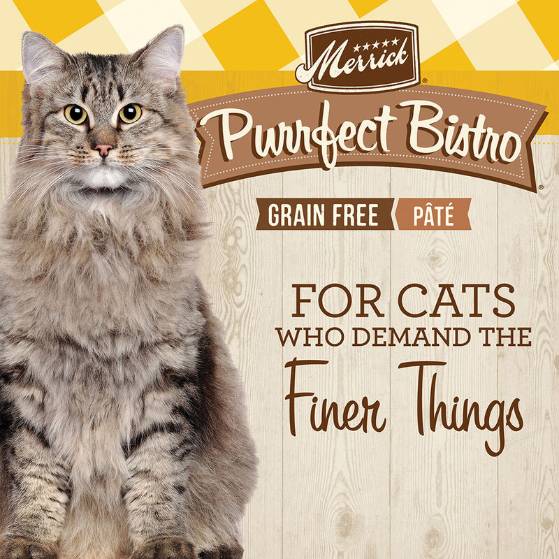 Merrick, Purrfect Bistro Cat Can, Chicken Pate - Wet Cat Food image number null