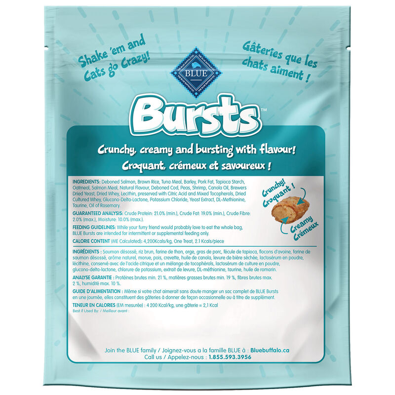 Blue Buffalo, Feline - Bursts - Seafood - Cat Treat image number null