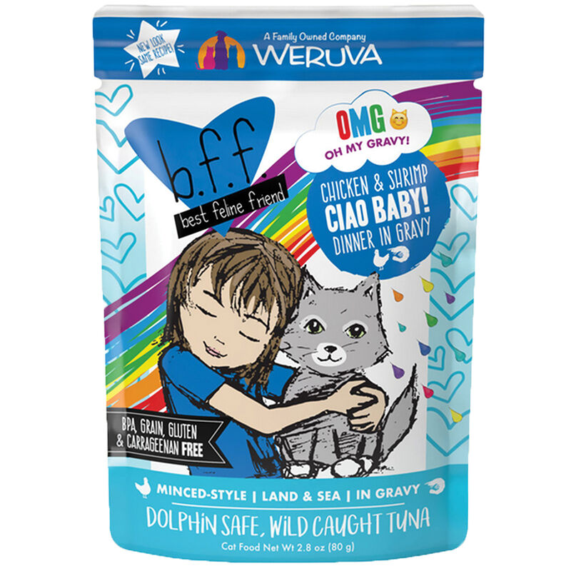 Weruva, Pouch, Feline Adult - Chicken & Shrimp - 80 g - Minced  - Wet Cat Food image number null