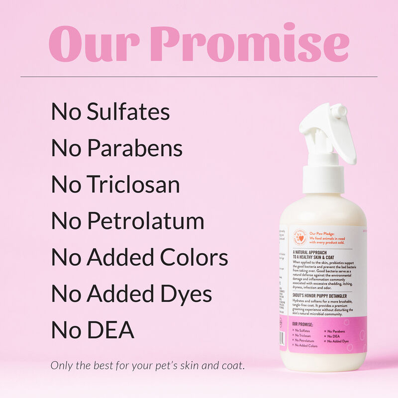 Skouts Honor, Happy Puppy Detangler - Lilac - 8 oz image number null