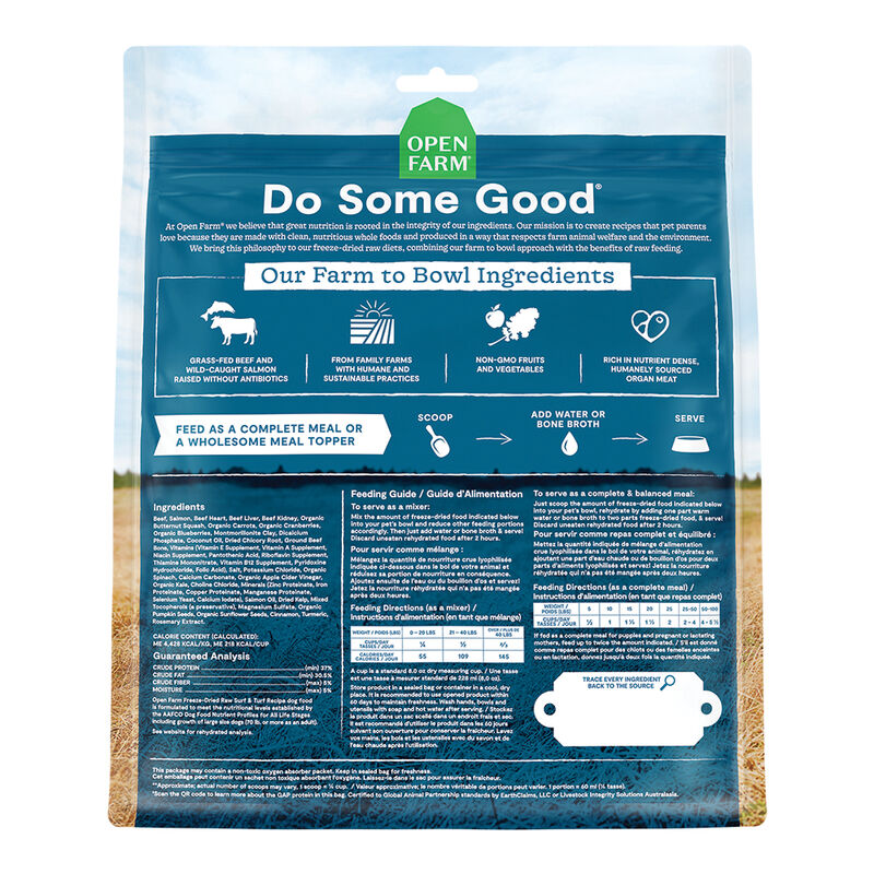 Open Farm, Surf & Turf Freeze Dried Raw Dog Food - Freeze Dried Dog Food image number null