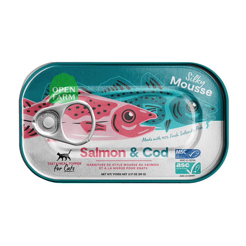 Open Farm, Can, Feline - Topper - Salmon & Cod Mousse - 89 g image number null