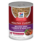 Science Diet, Adult Healthy Cuisine - Braised Beef, Carrots & Peas Stew - Wet Dog Food image number null