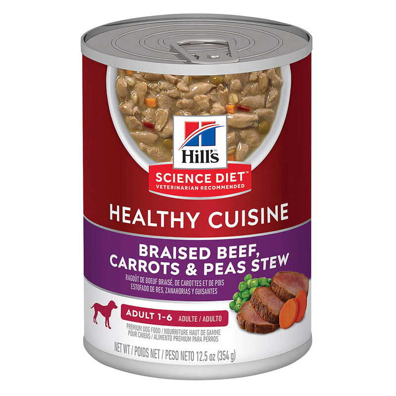 Science Diet, Adult Healthy Cuisine - Braised Beef, Carrots & Peas Stew - Wet Dog Food image number null